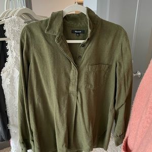 Madewell Flannel Button Top